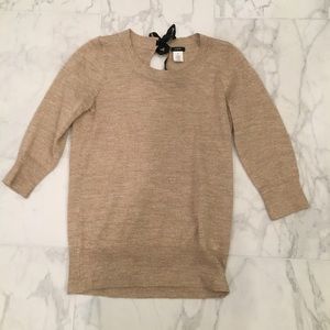Gold Shimmer J Crew Sweater ADORABLE XS